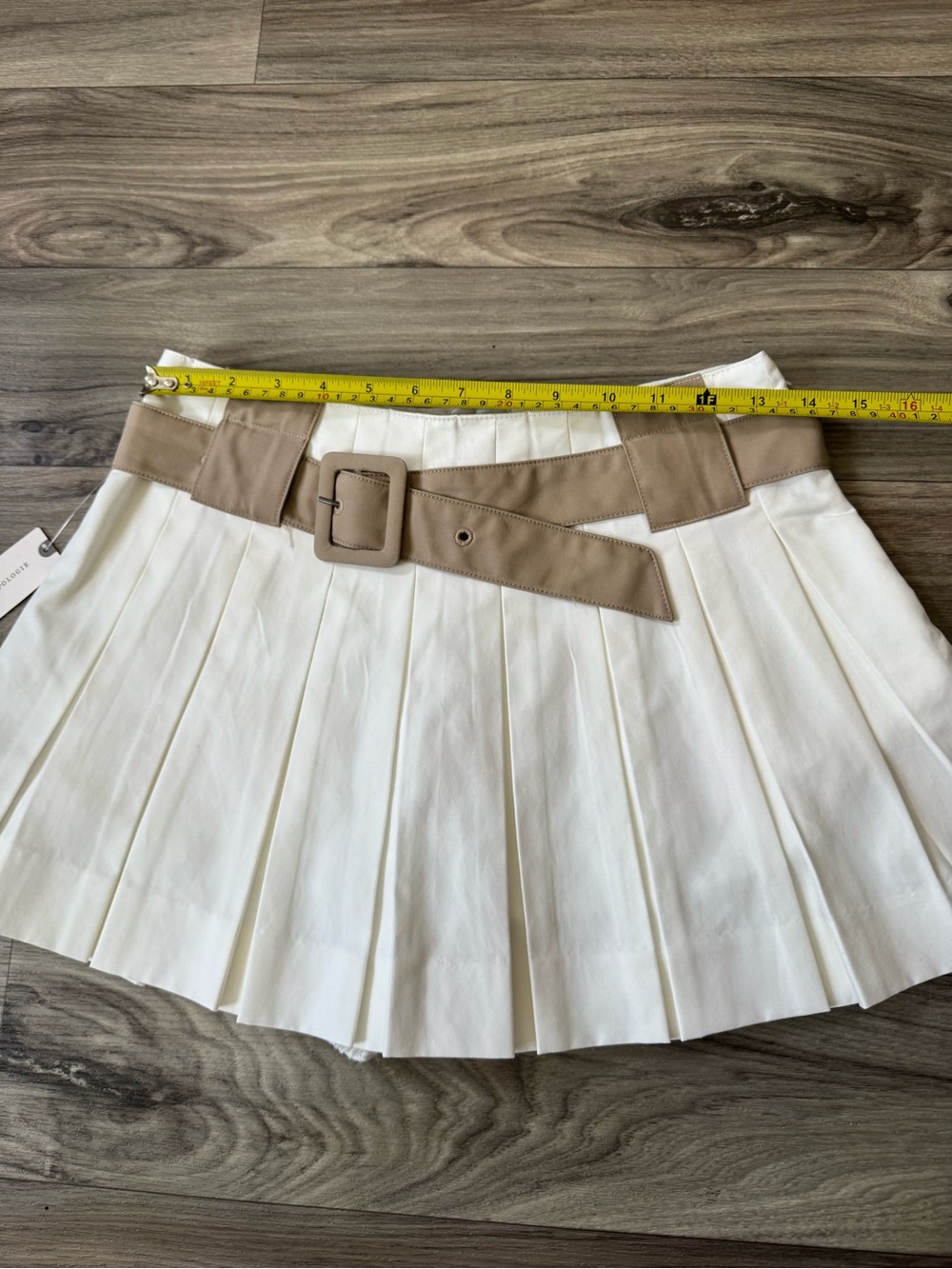NWT Maeve Detail Pleated Tennis Mini Skirt in White Size 2 - Picture 2 of 10